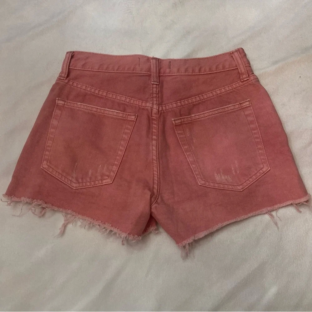 Free People We The Free People Pink Starlight Denim Sofia Shorts 1124